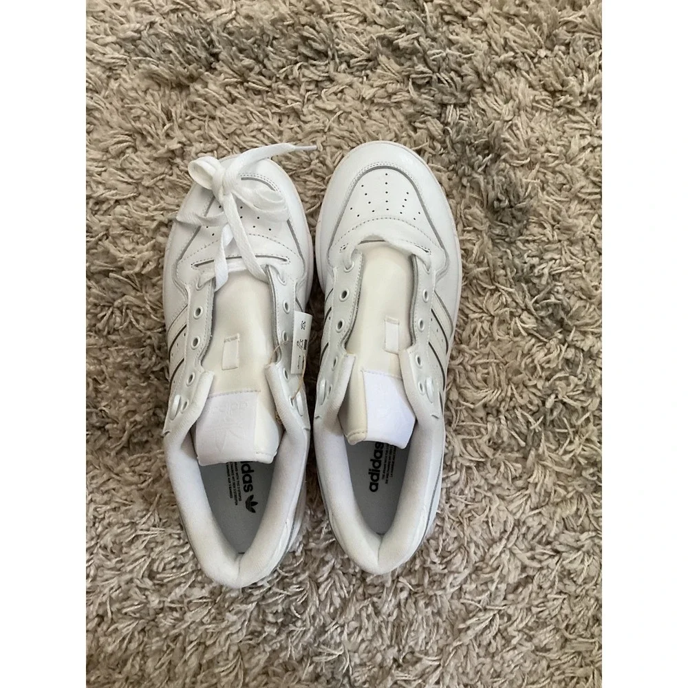 Adidas Originals Rivalry Low W Womens White Leather Sneakers FV4225 Size 10